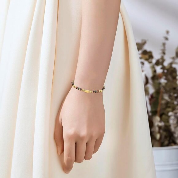 Gold & Brown Boho Beaded Bracelets for Women Trendy Jewelry Gifts for Lover, Mom - Picture 7 of 7